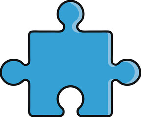 Obraz premium puzzle piece icon clipart vector on transparent background