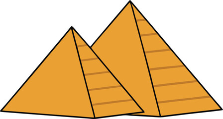 pyramids of giza icon clipart vector on transparent background