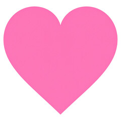 Pink Heart Shape. Transparent Background.
