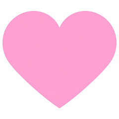 Pink Heart Shape. Transparent Background.