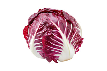 Obraz premium Fresh red radicchio isolated on a transparent background