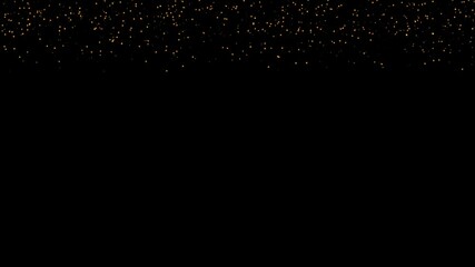 flickering gold dust stars particles animation motion falling on black abstract Background. Gold stars particle on black background motion titles cinematic - Powered by Adobe