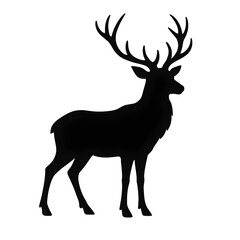 Obraz premium deer silhouette vector