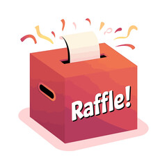 Win Big! A 3D Rendered Raffle Illustration  Enter to Win Exciting Prizes