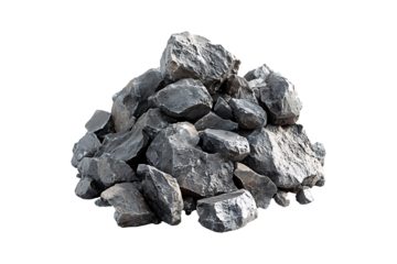 Exploring Rough Nickel Ore isolated on a transparent background