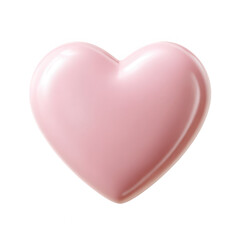 Fototapeta premium A glossy pink heart shape with a smooth surface, perfect for various creative projects and designs, conveying love and affection in an elegant way.