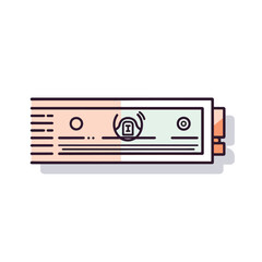 Fototapeta premium Banknote Check Line Style Icon Vector Illustration: A Professional Finance and Payment Concept Design Element for Web, App, and Print Projects