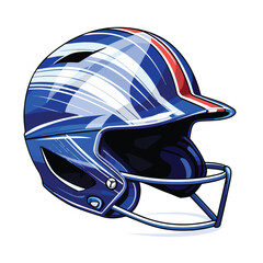 Professional Blue Lines Vector Baseball Helmet Sport Equipment for Sports Graphics