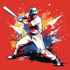 Professional Baseball Sports Game Vector Illustration for Marketing Materials