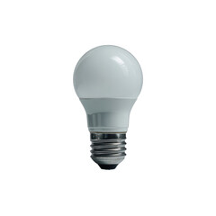 Obraz premium A modern LED light bulb with a smooth surface, suitable for energy-efficient lighting solutions. Isolated on a white background for easy integration into design projects.