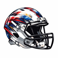Professional American Football Helmet Vector Illustration for Sports Marketing Campaigns