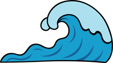 Obraz premium wave icon clipart vector on transparent background 