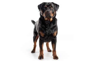 Rottweiler dog isolated on white background
