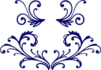Abstract curly element for de...