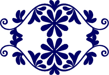flower elements on a white ba...