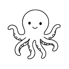 Outline octopus illustration