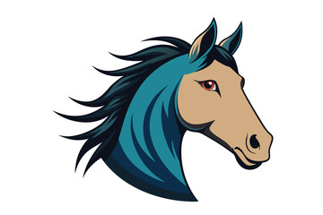 Beautiful Black And White Horse Head Silhouette, horse head vector, isolated on white background, black and white, Basic simple Minimalist, Image for logo, design and tattoo.stallion horse, running