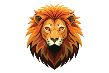 Lion head logo icon, lion face vector Illustration, on a isolated background