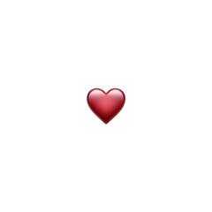 A vibrant red heart symbol, representing love and compassion, set against a white isolated background. Ideal for themes of affection, relationships, and emotional connections.