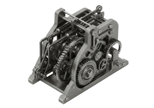 Intricate Mechanical Gear System With Interlocking Cogs And Precision Engineering