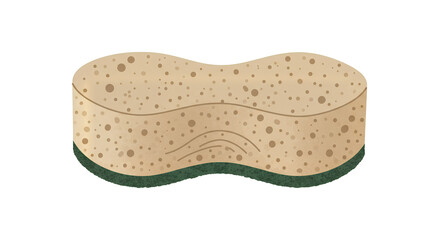 Wrinkled cleaning sponge cleaning sponge for kitchen and bathroom cleaning needs household essential illustration art design on a transparent background