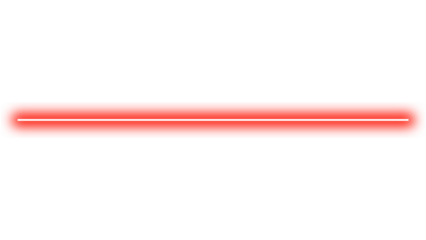 Red neon light line with glow effect