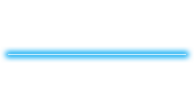 Blue neon light line with glow effect