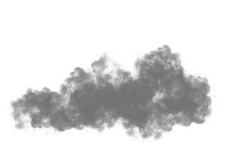 dark grey cloud on transparent background