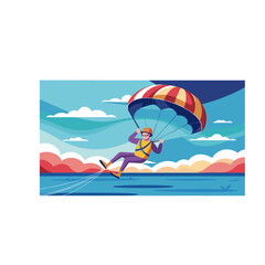 paragliding on the beach