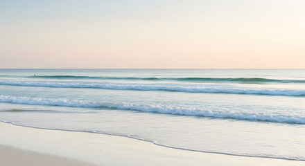 Tranquil Beach Scene with Gentle Waves