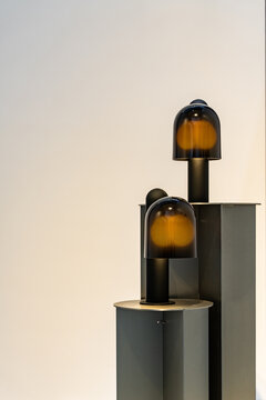 Glass lamps in the room