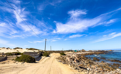 Coastal scenes in Port Nolloth, South Africa