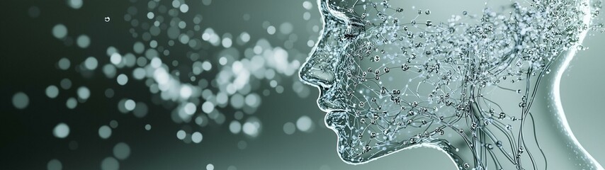 Digital transformation exploring the intersection of ai and humanity in a futuristic environment