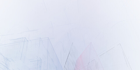 3D-Konstruktionszeichnung, Scribbles und blaue technische Illustrationen für Ihre kreativen und professionellen Projekte, Präzision, Geometrie, Linien, technische Zeichnung, 3D-Modelle, Architektur