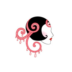 Vector illustration of a glamorous 1920s flapper girl in Art Deco style, with red feather and elegant silhouette. Perfect for vintage party invites, jazz events, themed weddings, or retro decor.