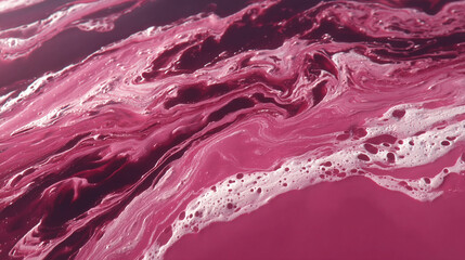 Abstract artistic fluid art with swirling magenta and white colors creating a texture