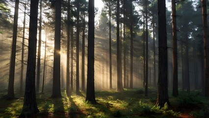 morning in the forest