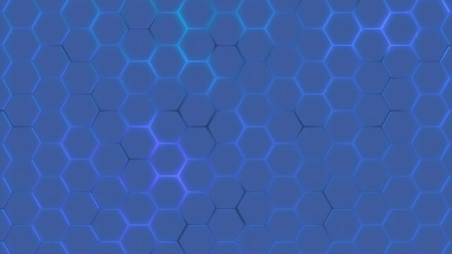 Futuristisches Hexagon-Netzwerk: Perfekte f&uuml;r moderne Visualisierungen in Technologie Forschung und Wissenschaft, Digitalisierung & Innovation, blau