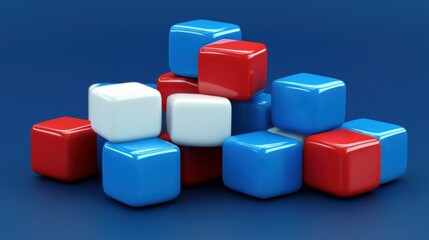 Obraz premium Colorful cubes arranged in a design.