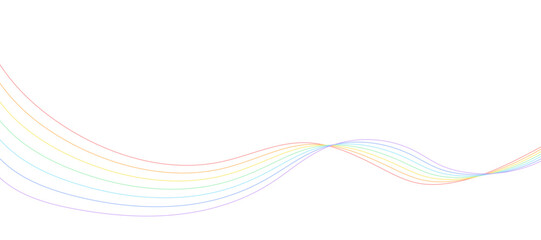 虹色のウェーブの背景イラスト