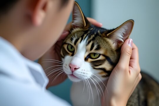 young man with cat