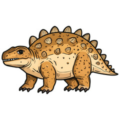 Fototapeta premium ankylosaur, ancient animal, vector, transparent background, creature, ankylosaurus, animal, dinosaur, isolated, dino, nature, wildlife, wild, prehistoric, jurassic, big, ancient