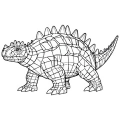 ankylosaur, ancient animal, vector, transparent background, creature, ankylosaurus, animal, dinosaur, isolated, dino, nature, wildlife, wild, prehistoric, jurassic, big, ancient