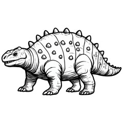 ankylosaur, ancient animal, vector, transparent background, creature, ankylosaurus, animal, dinosaur, isolated, dino, nature, wildlife, wild, prehistoric, jurassic, big, ancient