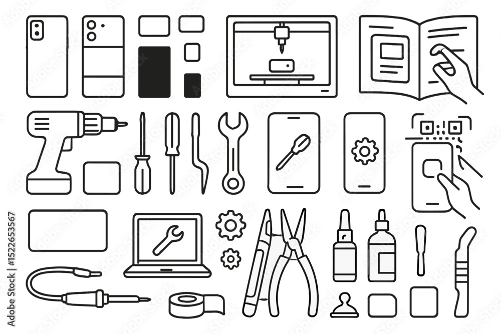 Poster emojis and sliders illustrating expression and voice modulation for user interface design in digital