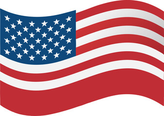 Fototapeta premium American Flag Illustration – Patriotic USA Stars and Stripes Banner