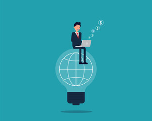 Working online - Business concept