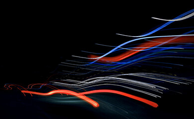Motion blur. Abstract painting colour textures with lighting effects. Wild light pattern. Fractal...
