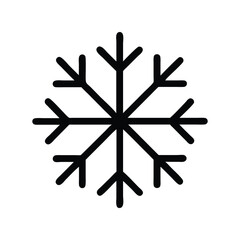 Snow icon vector illustration. Classic weather symbol for winter, cold, frost, nature, climate, seasonal, ice, or atmospheric design