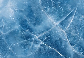 Ultra quality image of abstract blue ice texture with frozen cracks and lines, perfect for creating a stunning ice hockey background or wallpaper. The texture is rich in detail.